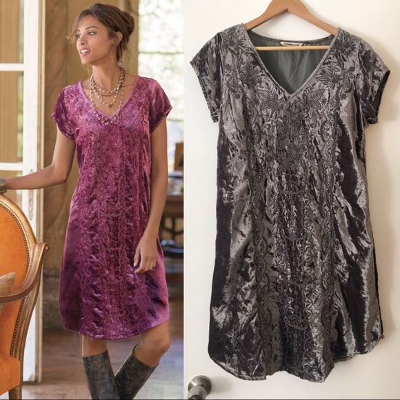 bohemian velvet dress